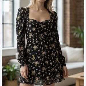 ZARA Floral Printed Mini Dress Women's Size Medium NWT